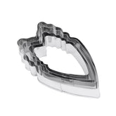 STAINLESS STEEL HEART PEONY PETAL CUTTER  SET 4 PCS A326